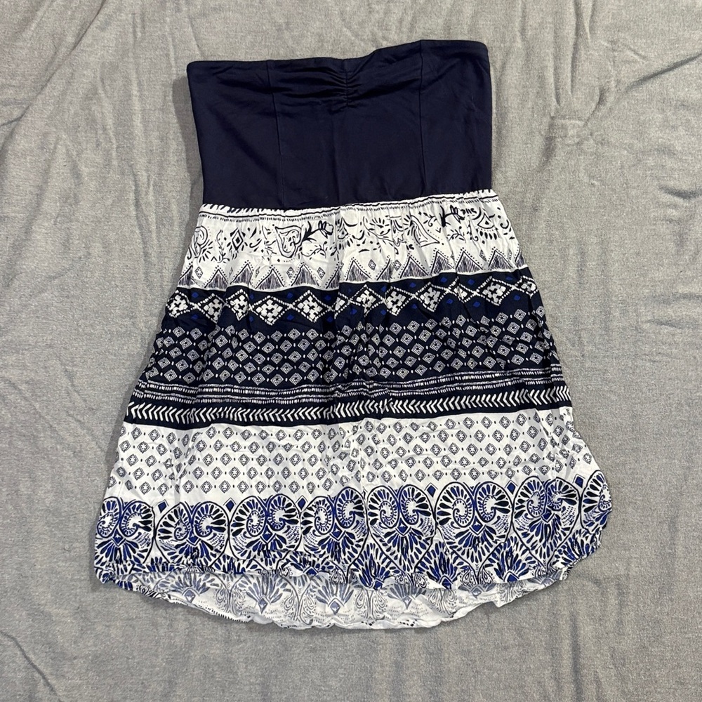 Roxy Dark Blue Ruched Top